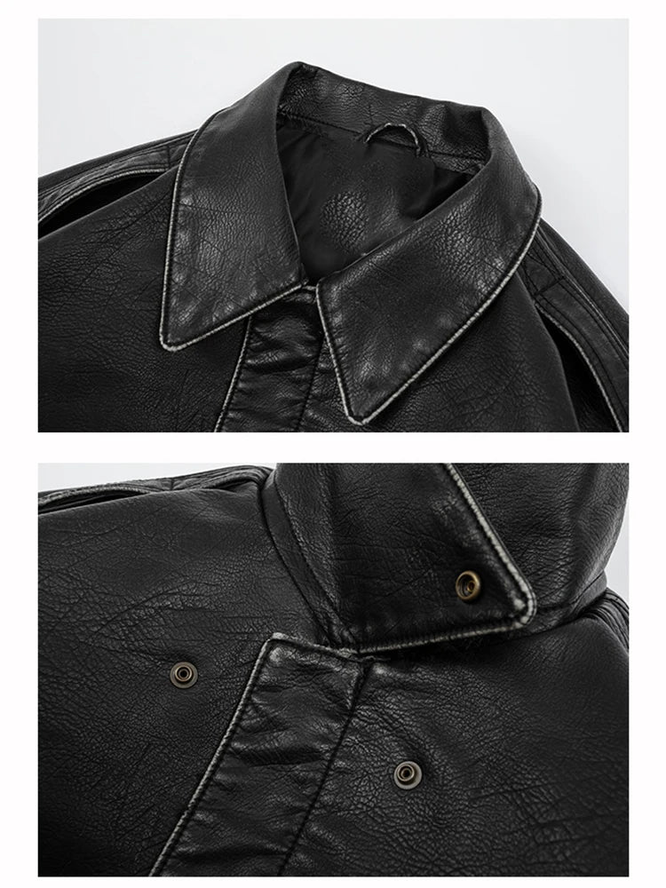 Black faux leather jacket