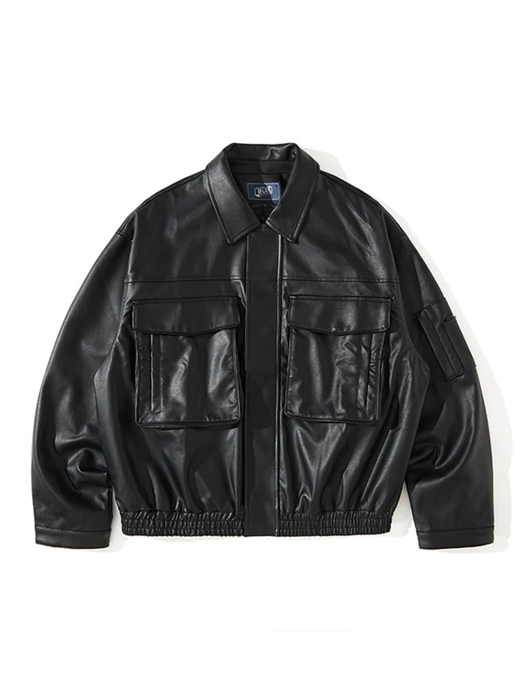 Black leather jacket