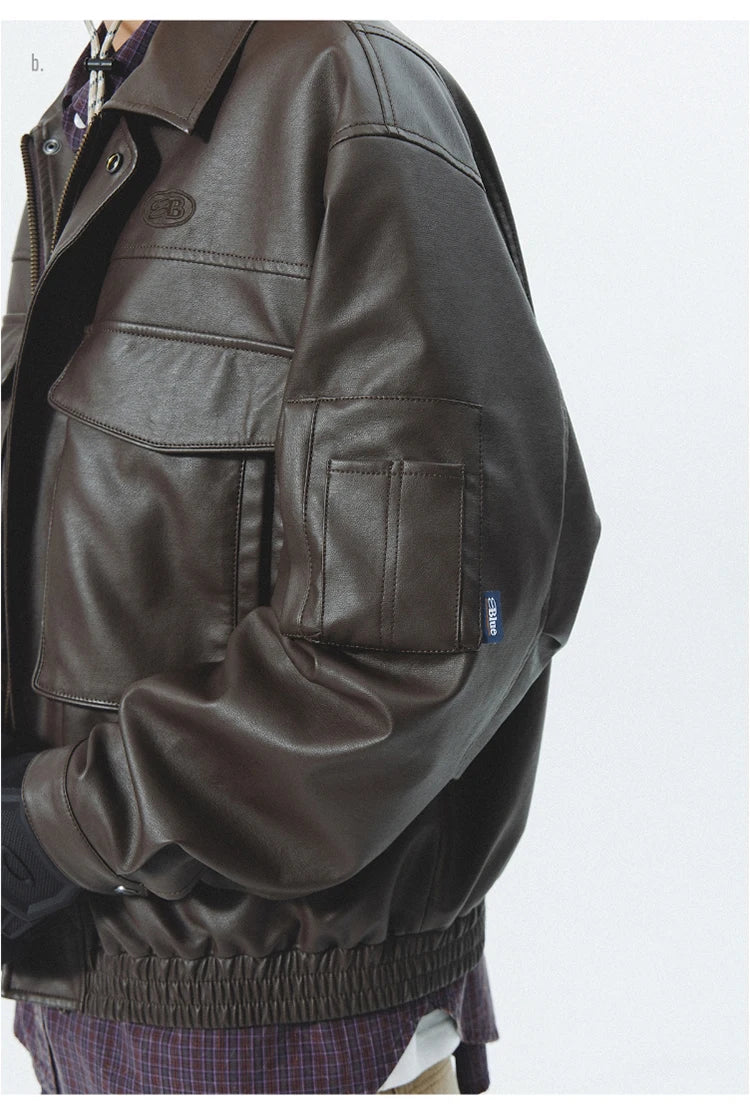 Black leather jacket