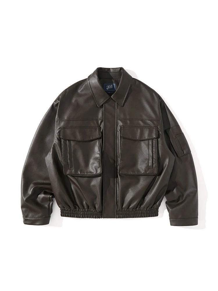 Black leather jacket