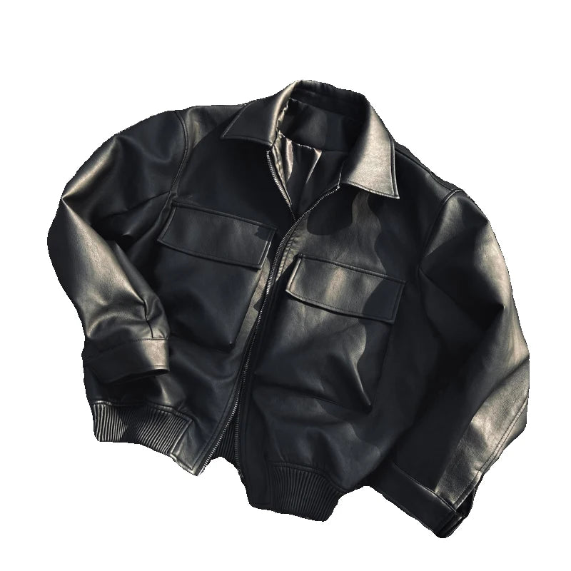 Men's faux leather jacket
